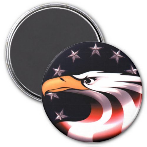 Patriotic Eagle Stars and Stripes Magnet