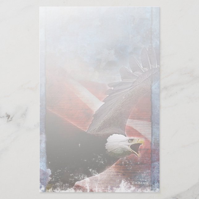 Patriotic Eagle-Stationary Stationery (Front)