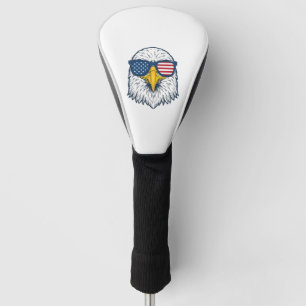 Patriotic Eagle Sunglasses Vintage Vector Design_1 Golf Head Cover