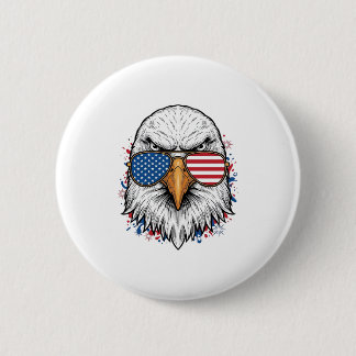 Patriotic Eagle Sunglasses Vintage Vector Shirt_1 Button