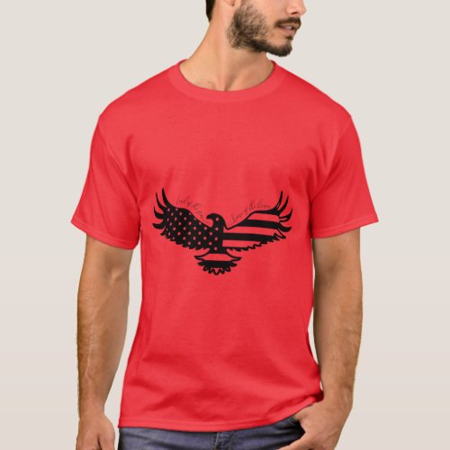 Patriotic Eagle T Shirt Land of the Free