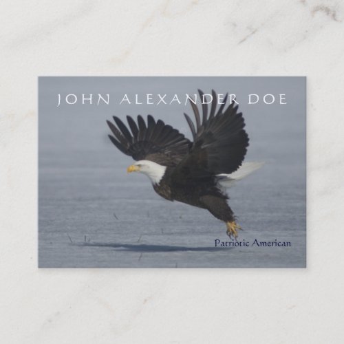 Patriotic Eagle Taking Flight _ Two Sided custom Business Card
