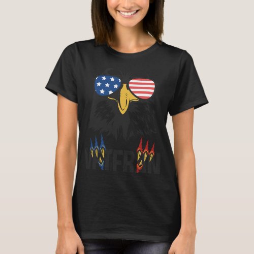 Patriotic Eagle Tee 4th of July USA American Flag 