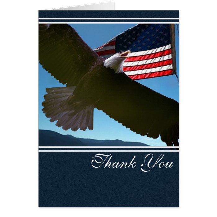 Patriotic Eagle Thank You Card Zazzle