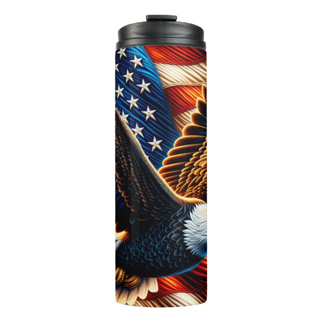 Patriotic Eagle Thermal Tumbler (Front)