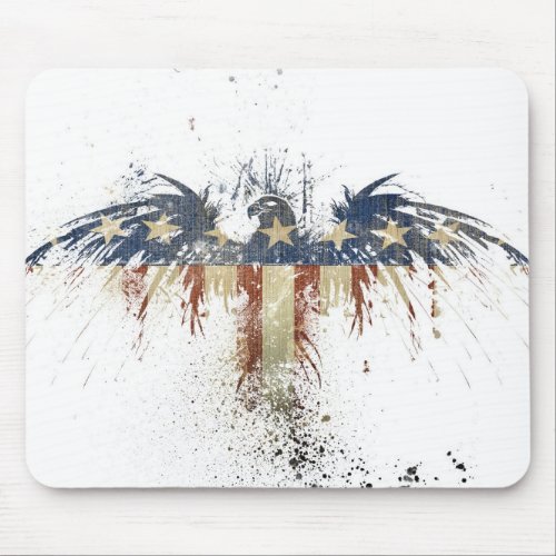 Patriotic eagle USUSA SAD flag Mouse Pad