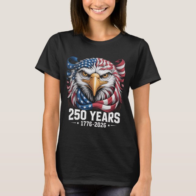 Patriotic Eagle USA 250th Anniversary T-Shirt 1776 (Front)