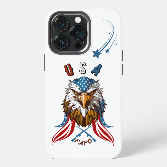 Patriotic Eagle USA FAFO iPhone Case (Back)