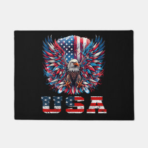 Patriotic Eagle USA Flag Doormat