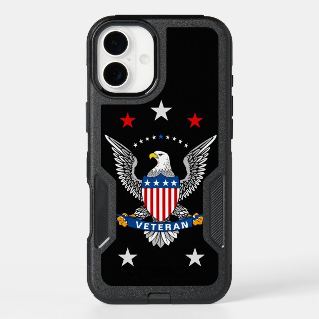 Patriotic Eagle Veteran Otterbox iPhone Case (Back)