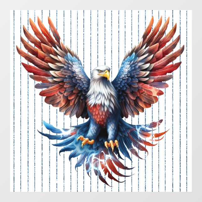 Patriotic Eagle Window Cling (Sheet)