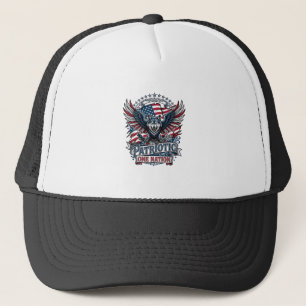 Patriotic Eagle Wolf Hybrid Animal Hybrid Patrioti Trucker Hat