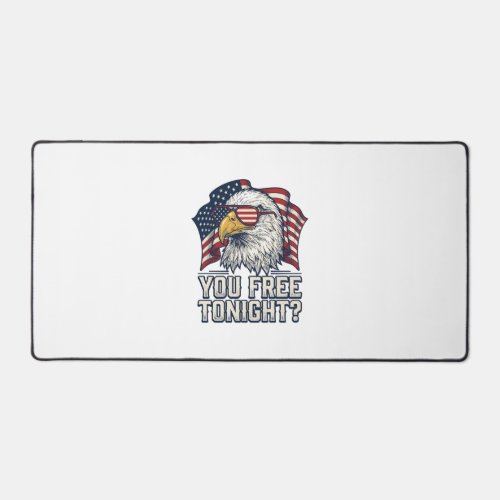 Patriotic Eagle You Free Tonight Vintage Shirt Des Desk Mat