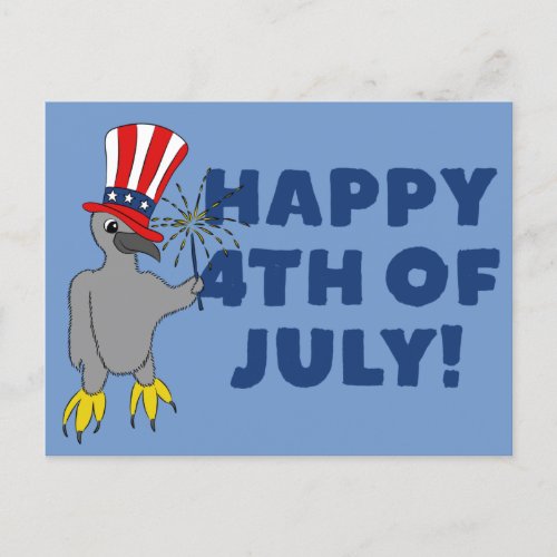 Patriotic Eaglet Happy 4th of July Postcard