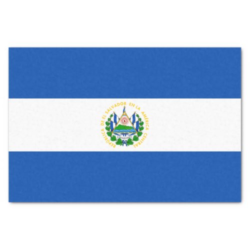 Patriotic El Salvador Flag Tissue Paper