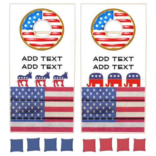 Patriotic  Elections Cornhole Set