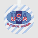 Patriotic Electrical Engineer Ornament