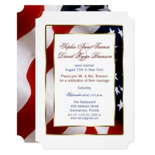 Red White And Blue Wedding Invitations | Zazzle