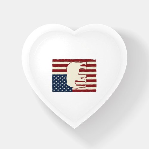 Patriotic Elephant Flag Vintage Vector Design_1 Paperweight