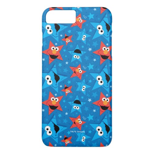 Patriotic Elmo and Cookie Monster Pattern iPhone 8 Plus7 Plus Case