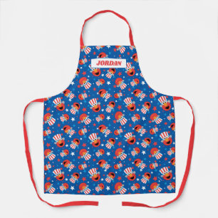 Patriotic Elmo Pattern Apron
