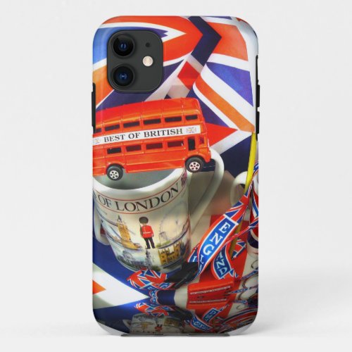 Patriotic England London collage art accessories iPhone 11 Case