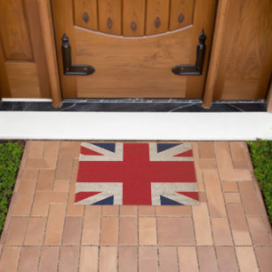Patriotic English Flag Fiber Doormat