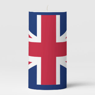 Patriotic English Flag Pillar Candle
