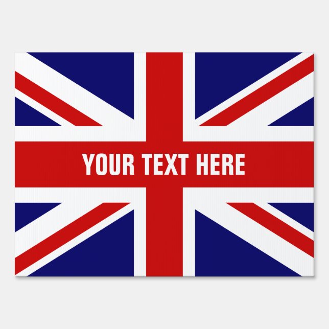 Patriotic English pride British Union Jack flag Sign (Front)
