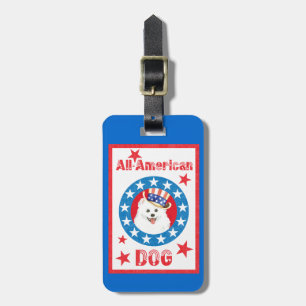 Patriotic Eskie Luggage Tag