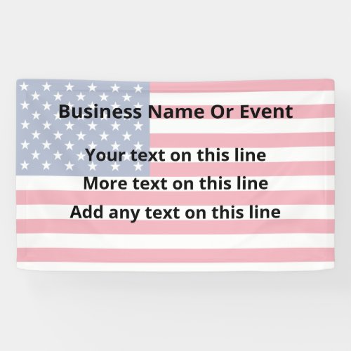 Patriotic Event American Theme Editable Message Banner