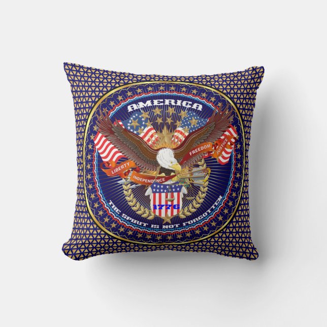 Patriotic EXTRA Throw Pillow (Front)