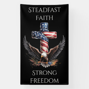 Patriotic Faith and Freedom Eagle Artwork Banner
