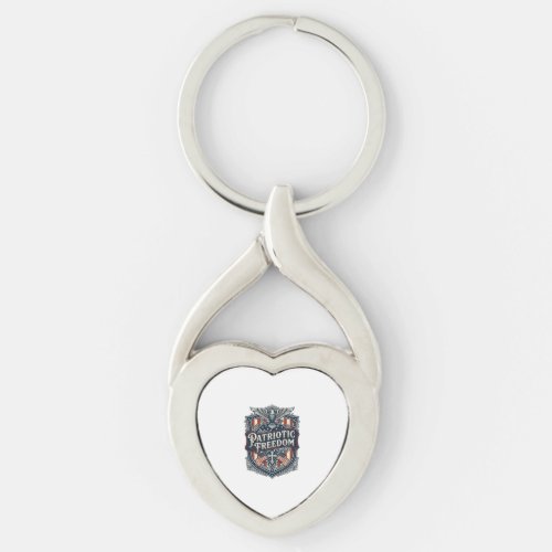 Patriotic Faith Family Freedom Vector Graphic Tee Keychain