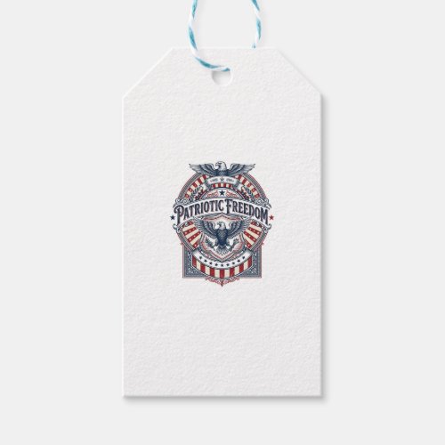 Patriotic Faith Over Fear USA Vector Graphic Tee Gift Tags
