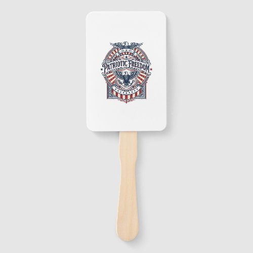 Patriotic Faith Over Fear USA Vector Graphic Tee Hand Fan