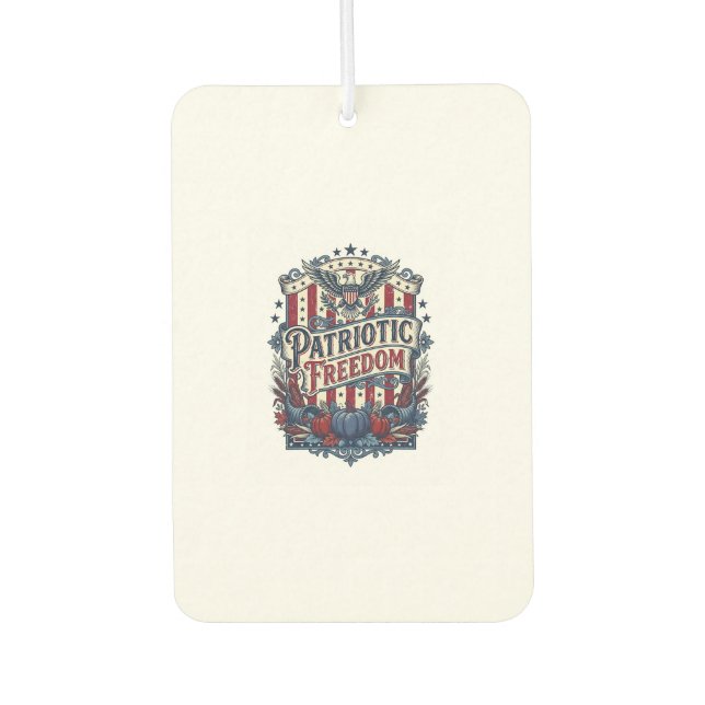 Patriotic Fall Harvest Vector Graphic Tee Air Freshener (Front)