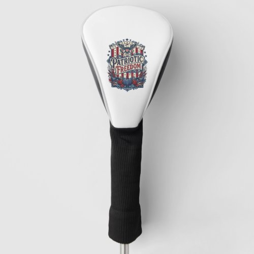 Patriotic Fall Harvest Vector Graphic Tee Golf Head Cover