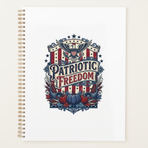 Patriotic Fall Harvest Vector Graphic Tee Planner
