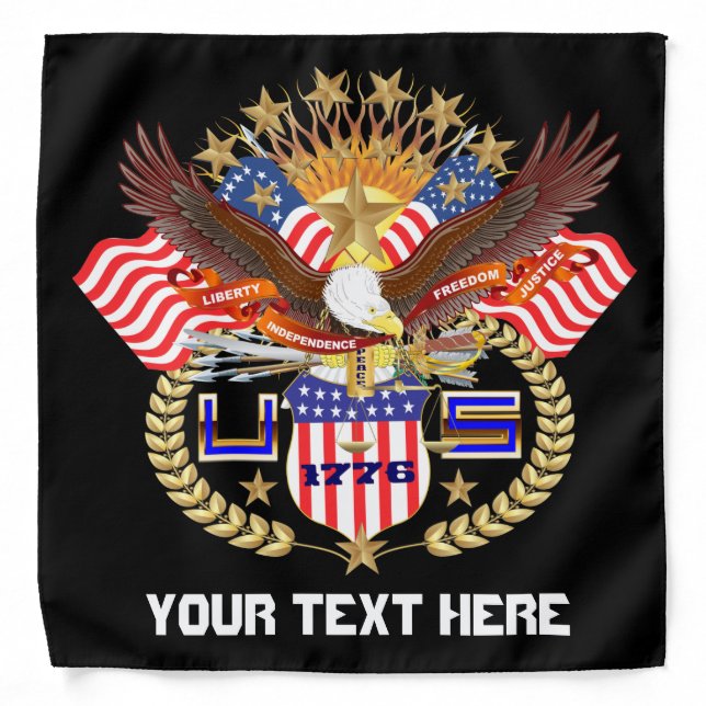 Patriotic Family or Veteran View About Design Bandana (Front)