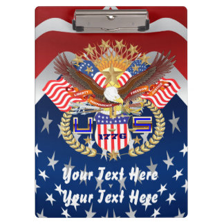 Patriotic Family or Veteran View About Design Clipboard