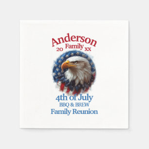 Patriotic Family Reunion – 4th of July BBQ & Brew Napkins