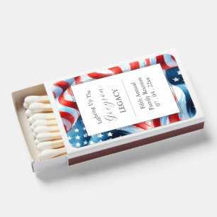 Patriotic Family Reunion Favors Matchboxes