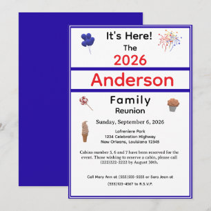 Patriotic Family Reunion Invitation