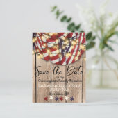Patriotic Family Reunion Save The Date  Announcement Postcard (Standing Front)
