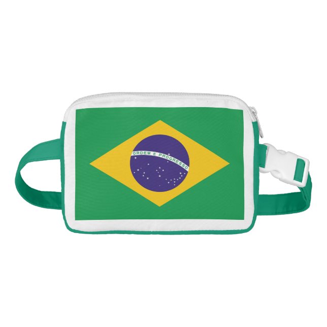 Patriotic Fanny Pack with Flag of Brazil (Front)