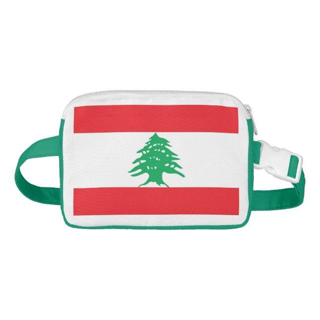 Patriotic Fanny Pack with Flag of Lebanon (Front)