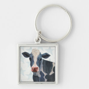 Patriotic Farm - Cow Keychain