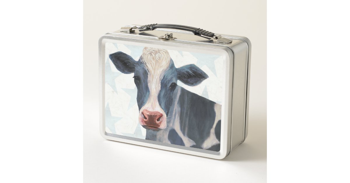 Patriotic Farm Cow Metal Lunch Box Zazzle