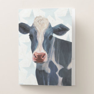 Patriotic Farm - Cow Pocket Folder
